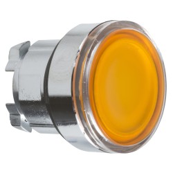 TESTA PULSANTE LUMINOSO GIALLO LED ( SCHNEIDER cod. ZB4BW353 )