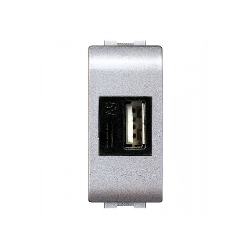 ALIMENTATORE USB DA INCASSO 5V 2,1A TEC ( ELETTROCANALI cod. ECL4081TEC )