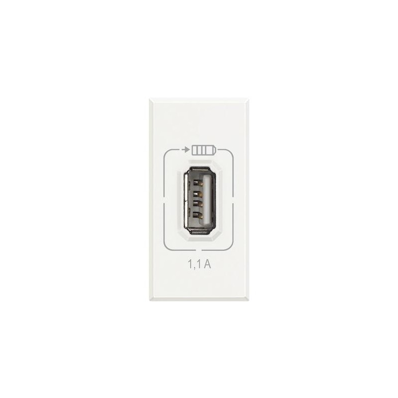 AXOLUTE - USB CHARGER 1,1A WHITE ( BTICINO cod. HD4285C1 )
