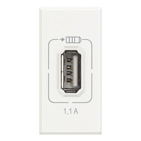AXOLUTE - USB CHARGER 1,1A WHITE ( BTICINO cod. HD4285C1 )