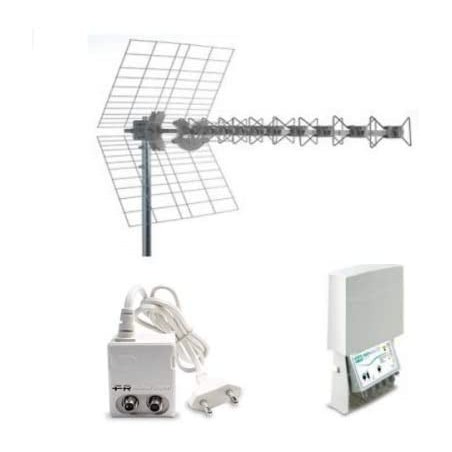 KIT 4 EVO con antenna UHF, amplificatore e alimentatore ( FRACARRO cod. 217937 )