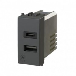 Presa USB 3.0A Bticino LivingLight Antracite ( 4 BOX cod. 4B.L.USB.30 )