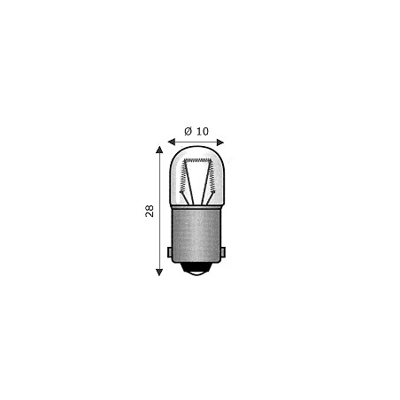 Lamp. Ba9S  10X28   24V 2.00W N ( WIMEX cod. 4101119 )