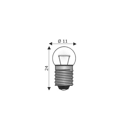 Lamp. E10 Sf. 11X24 2.5V 0.75W ( WIMEX cod. 4101494 )