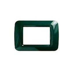 Placca 3 Pos.Verde Racing   Top System ( GEWISS cod. GW22553 )