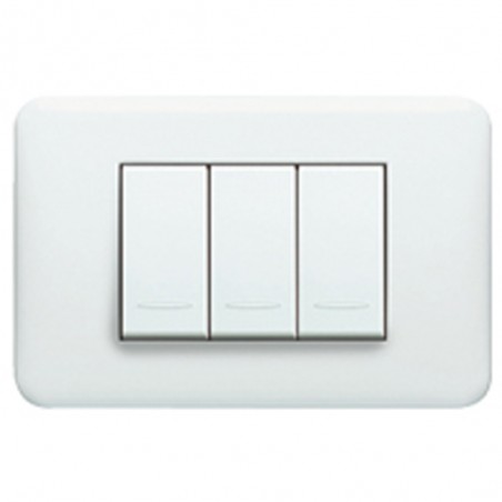 Vela Basic - Placca Bianco Classico 6M ( LEGRAND cod. 680549 )