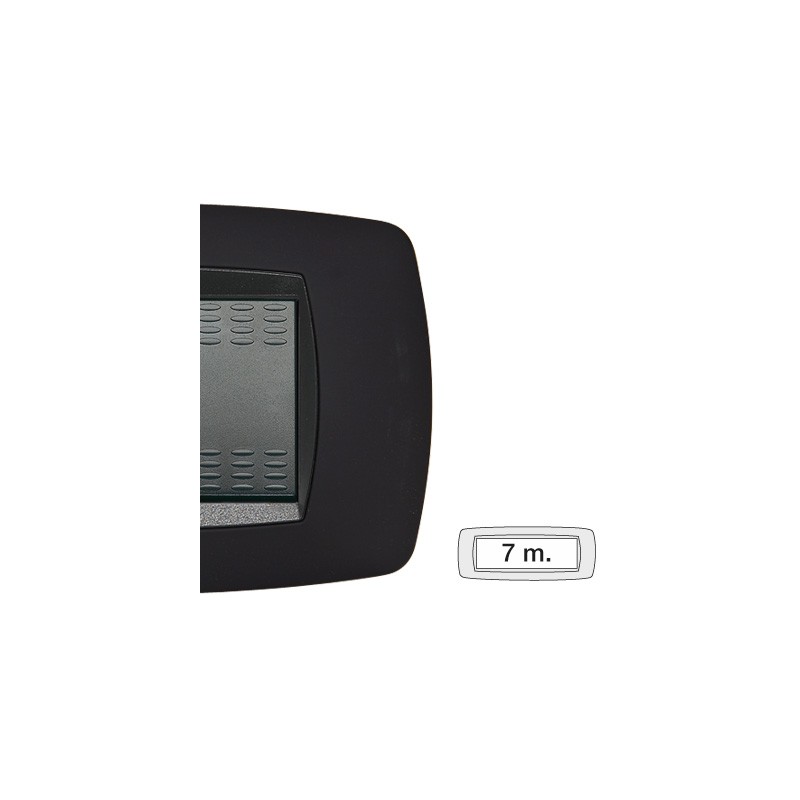 Placca Modo 7 Posti Nero Soft ( MASTER cod. 39TC707 )