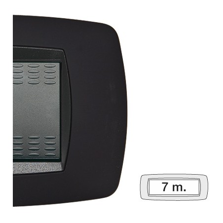 Placca Modo 7 Posti Nero Soft ( MASTER cod. 39TC707 )