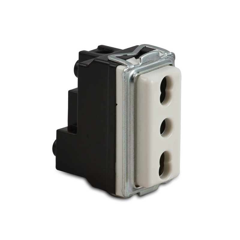 Presa Bivalente Sicura 2 P.+Terra 16A ( MASTER cod. 16059 )