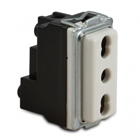 Presa Bivalente Sicura 2 P.+Terra 16A ( MASTER cod. 16059 )