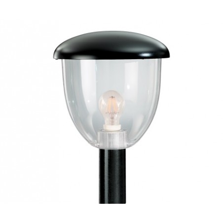 Plafoniera E27 Nero/Trasparente Ip65 Gardern2 ( NOVALUX cod. A5921NT )