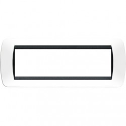 Living Int.- Placca 7P Plastica Bianco S. ( BTICINO cod. L4807PB )