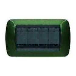 Living Int - Placca 4 Posti Verde Metallic ( BTICINO cod. L4804VT )