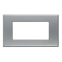 Light - Placca 4 Posti Allumin ( BTICINO cod. N4804AA )