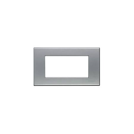 Light - Placca 4 Posti Allumin ( BTICINO cod. N4804AA )