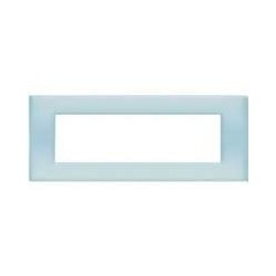 Light - Placca 7 Posti Blu Opalino ( BTICINO cod. N4807BP )