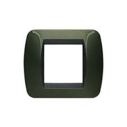 Living Int - Placca 2 Posti Verde Metallic ( BTICINO cod. L4802VT )