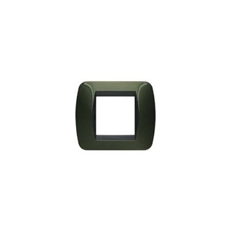 Living Int - Placca 2 Posti Verde Metallic ( BTICINO cod. L4802VT )