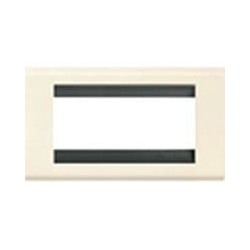 Living - Placca A 4 Posti Bianco ( BTICINO cod. 4714BA )