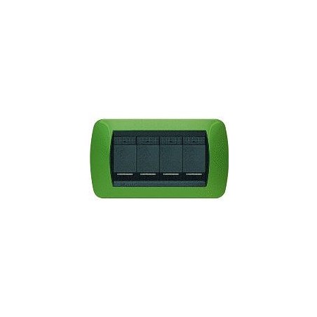 Living Int - Placca 4 Posti Verde Drugstore ( BTICINO cod. L4804VR )