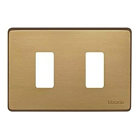 Magic - Placca A 2 Posti Bronzo Modulo 503 ( BTICINO cod. 503/12B )