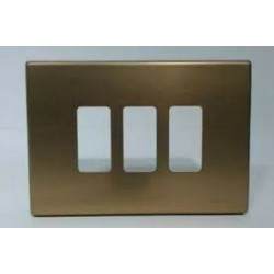 Magic - Placca A 3 Posti Bronzo Modulo 503 ( BTICINO cod. 503/13B )