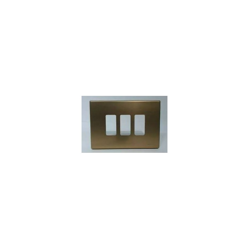 Magic - Placca A 3 Posti Bronzo Modulo 503 ( BTICINO cod. 503/13B )