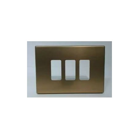 Magic - Placca A 3 Posti Bronzo Modulo 503 ( BTICINO cod. 503/13B )