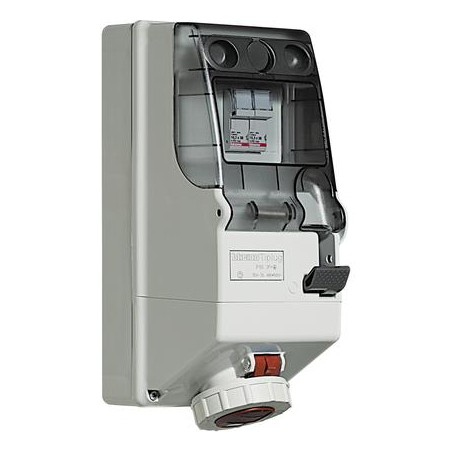 Presa Interbloccata Din Quad Ip66 16A ( BTICINO cod. CBD316/63 )