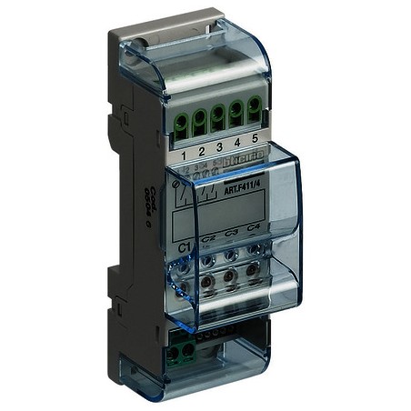 Scs - Attuatore A 4 Rele' 2 Moduli Din ( BTICINO cod. F411/4 )