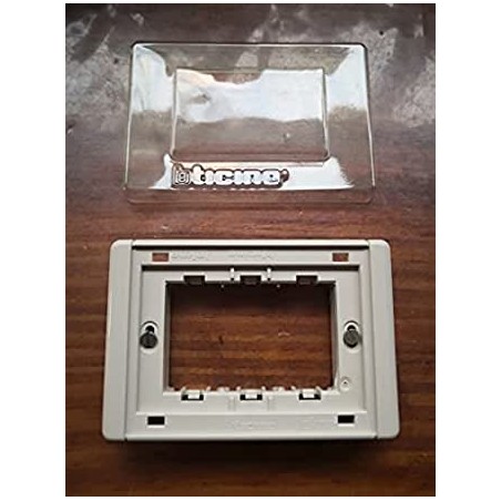 Tekne - Placca/Supporto 3 Posti Modulo 503 ( BTICINO cod. 13803 )