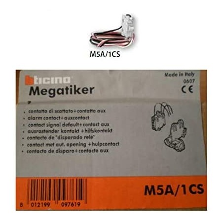 Megatiker - 1 Contatto Aux Con Adattatore ( BTICINO cod. M5A/1CS )