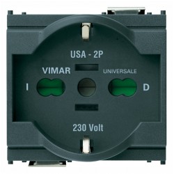 Presa 2P+T 16A Universale Grigio ( VIMAR cod. 16210 )