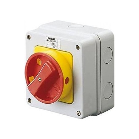 Interruttore Rotat.St.4P 16A Manop.Rossa ( GEWISS cod. GW70433 )