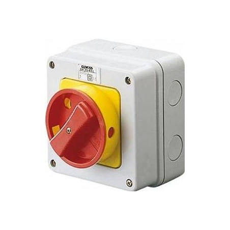 Interruttore Rotat.St.4P 63A Manop.Rossa ( GEWISS cod. GW70438 )