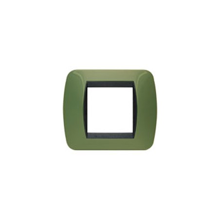 Placca 2 Posti Verde Drugstore -Living Int  ( BTICINO cod. L4802VR )