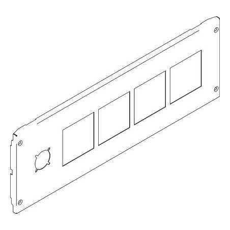 Mas - Pannello 4 Strumenti 72X72 L:800  ( BTICINO cod. 9780SNC )