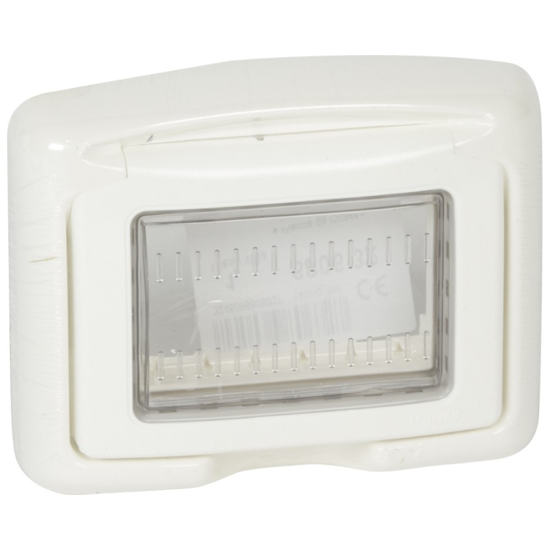 Plexo Vela - Placca Ip55 3M Bianca ( LEGRAND cod. 680632 )