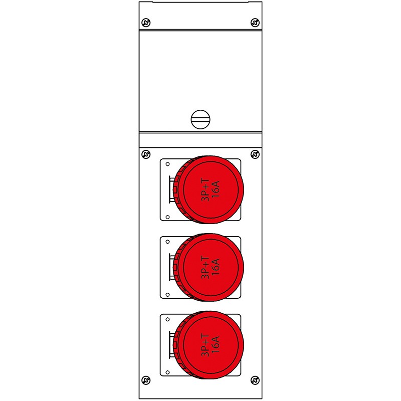 Quadro Distr. Portatile Block3*3-380V ( SCAME PARRE cod. 630.3506-063 )