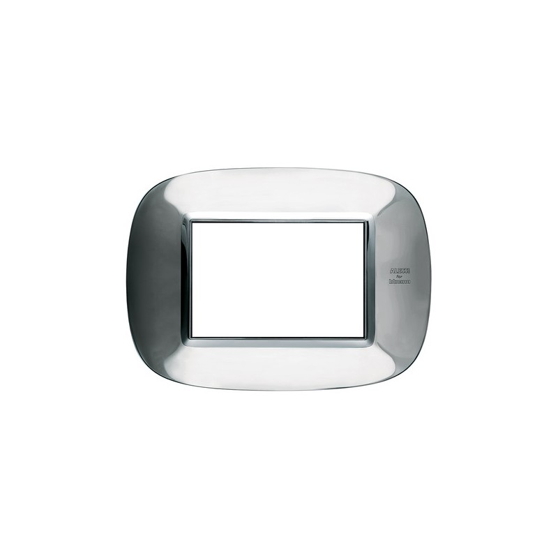 Axolute - Placca 3P Inox Lucido Alessi ( BTICINO cod. HB4803AXL )