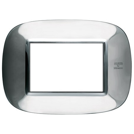 Axolute - Placca 3P Inox Lucido Alessi ( BTICINO cod. HB4803AXL )