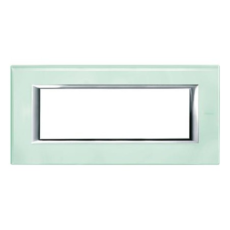 Axolute - Placca 6P Vetro Kris ( BTICINO cod. HA4806VKA )