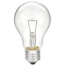 Lampada Incandesc.  Goccia E27  60W 24V Trasparente ( DURALAMP cod. 00537-24 )