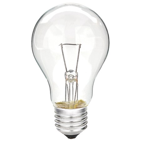 Lampada Incandesc.  Goccia E27  60W 24V Trasparente ( DURALAMP cod. 00537-24 )