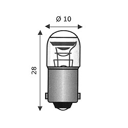 Neon Ba9S 10X28 220-250V 1.5Ma ( WIMEX cod. 4102251 )