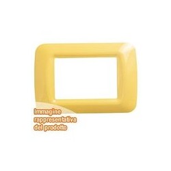 Placca 4 Pos.Giallo Mais Top System ( GEWISS cod. GW22584 )