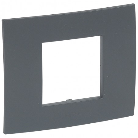 Vela Quadra-Placca Antracite 2 Moduli ( LEGRAND cod. 682601 )