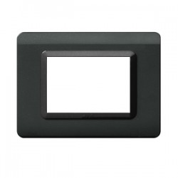 Placca Tecnopolimero, S44 Colore Grigio Scuro - 3 Mod ( AVE cod. 44PY03GSL )