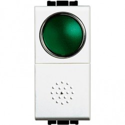 Light - Pulsante 10A + Portalampada Verde ( BTICINO cod. N4038V )