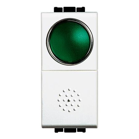 Light - Pulsante 10A + Portalampada Verde ( BTICINO cod. N4038V )